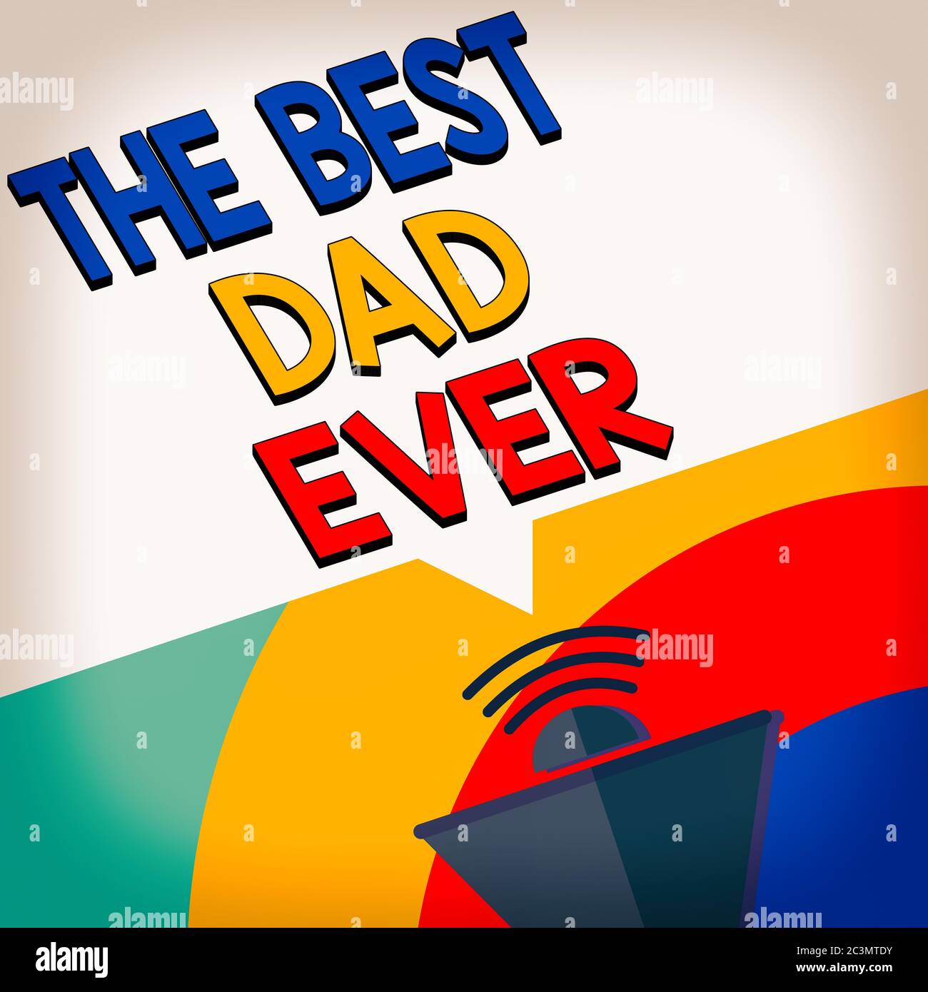 Señal de texto que muestra el mejor papá de todos. Exposición de fotos