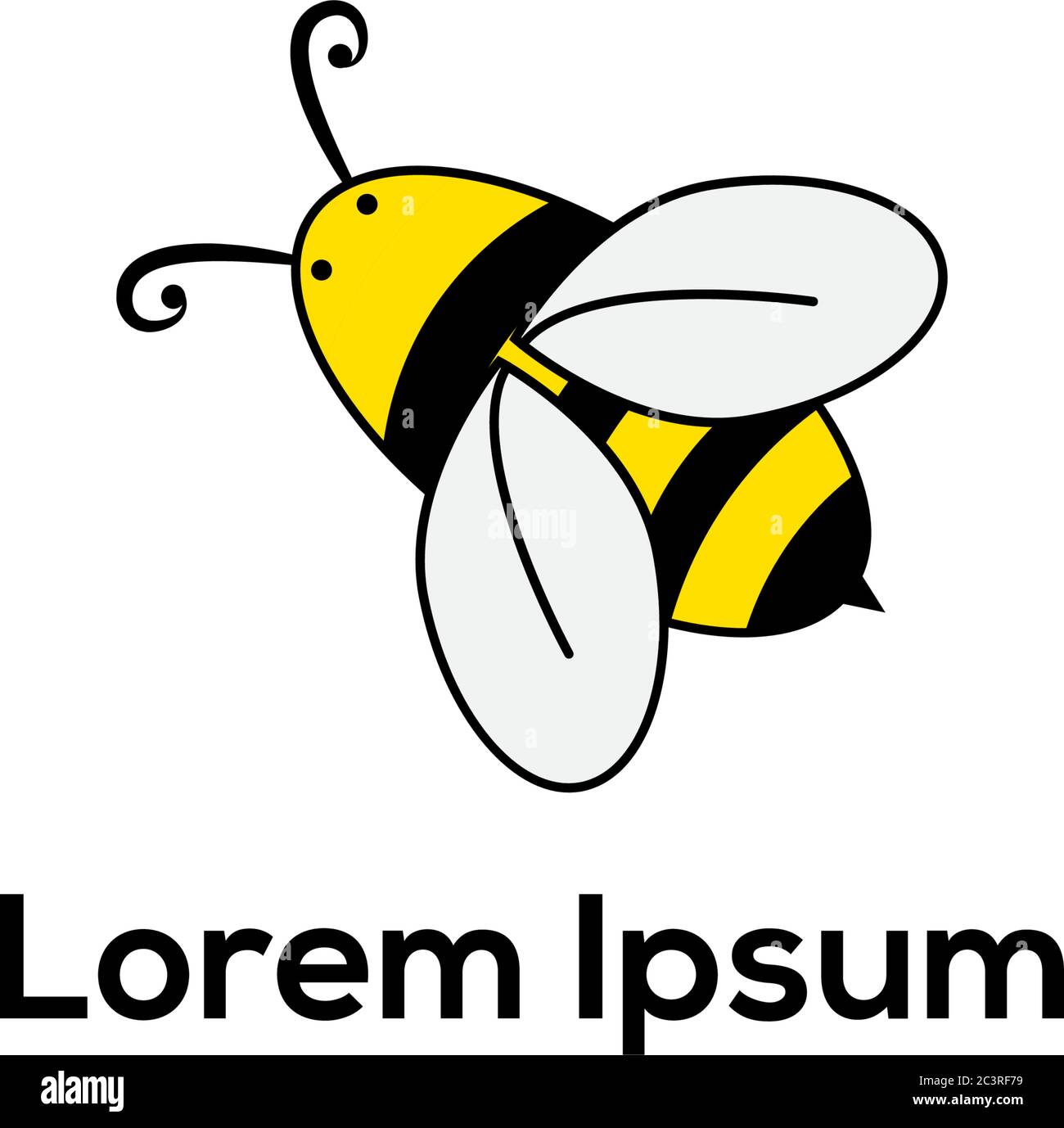 Busy Bee, elegante diseño de logotipo Logotipo trabajador inspiración Ilustración del Vector