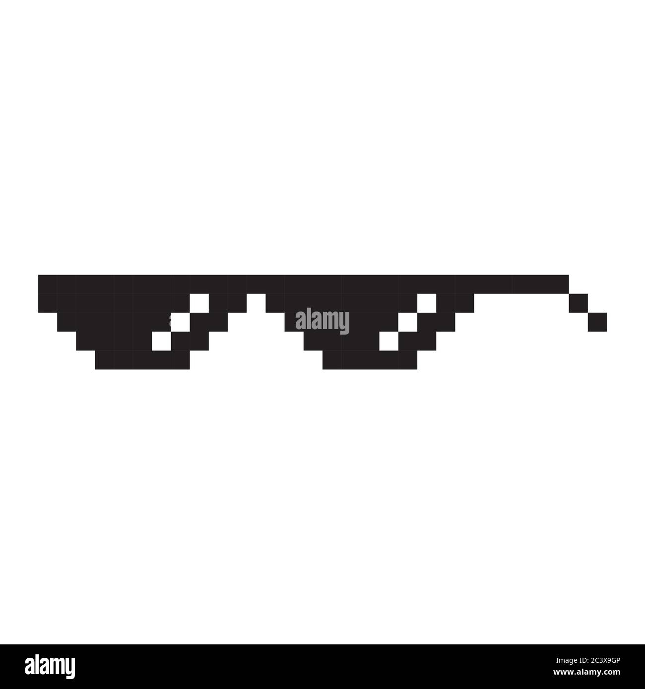 sol estilo icono. Gafas pixeladas símbolo de pictograma Imagen Vector de stock - Alamy