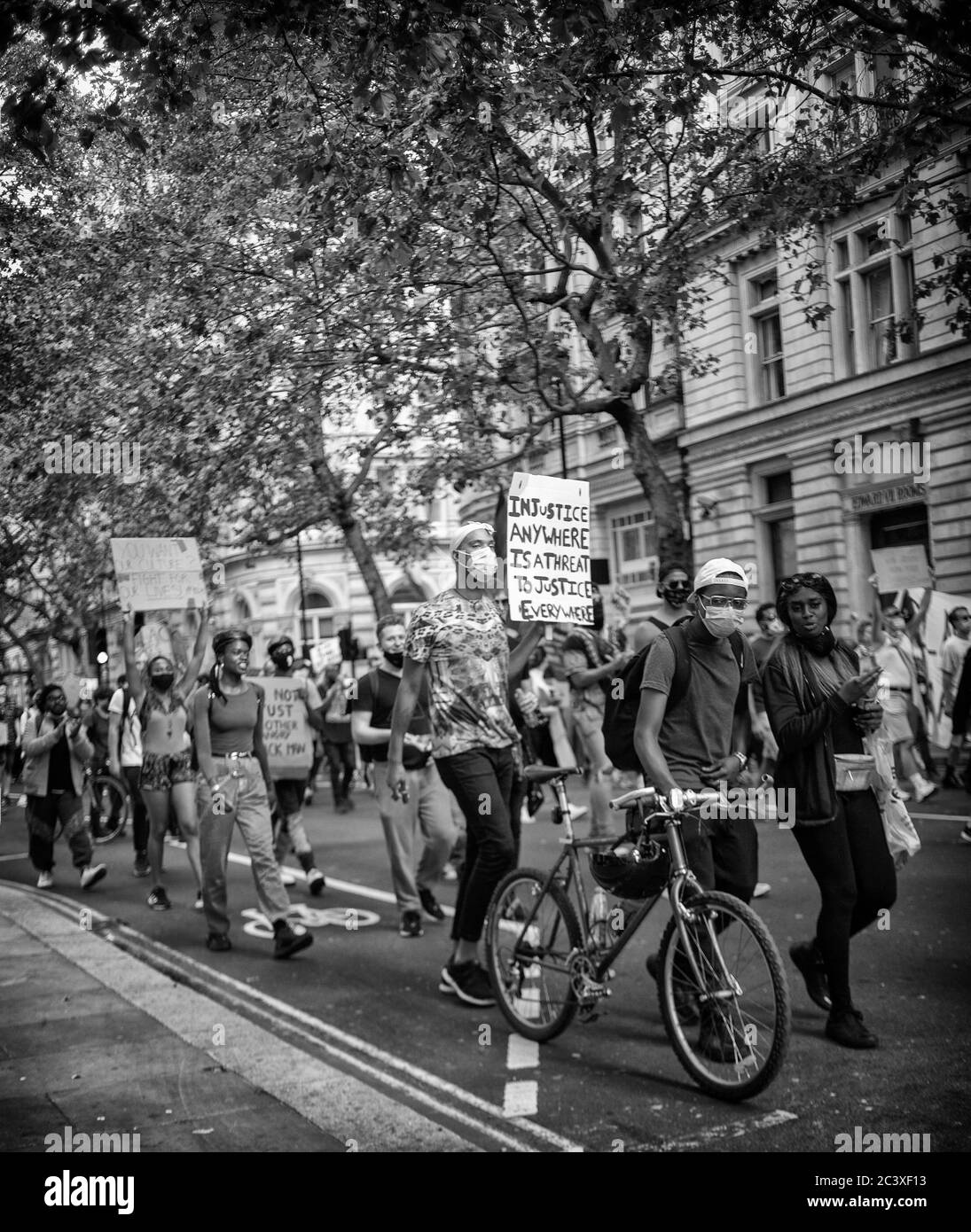 BLM Protesters en Londres 2020 Foto de stock