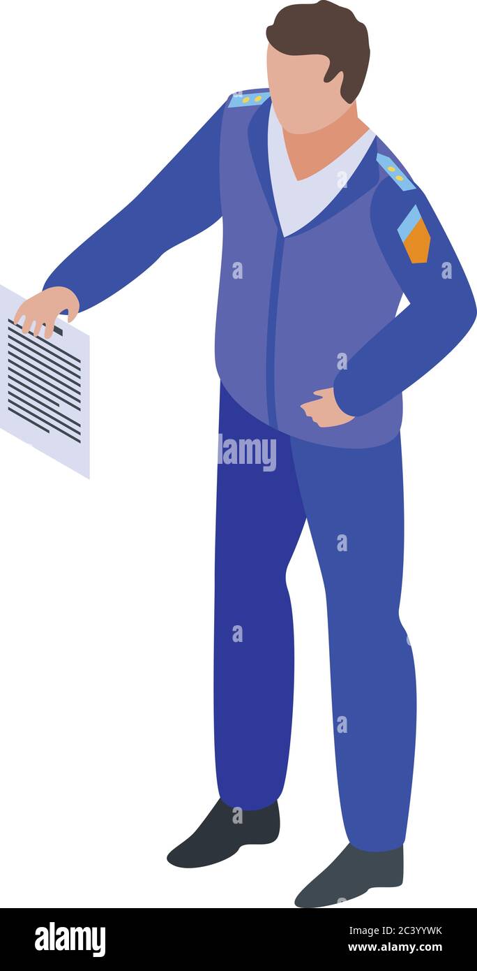 Icono uniforme del inspector de impuestos, estilo isométrico Imagen Vector  de stock - Alamy