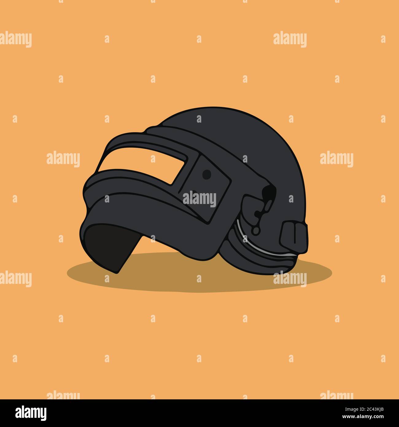 ilustración vectorial del casco de juego de pubg Imagen Vector de stock -  Alamy