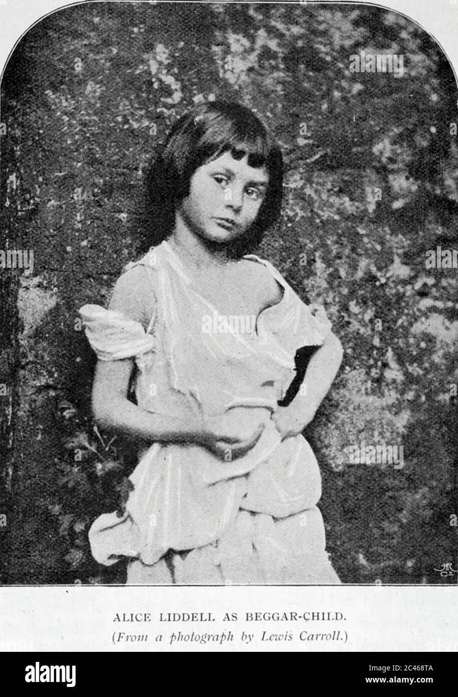 ALICE LIDDELL (1852-1934) Modelo infantil para Lewis Carroll. Foto de stock