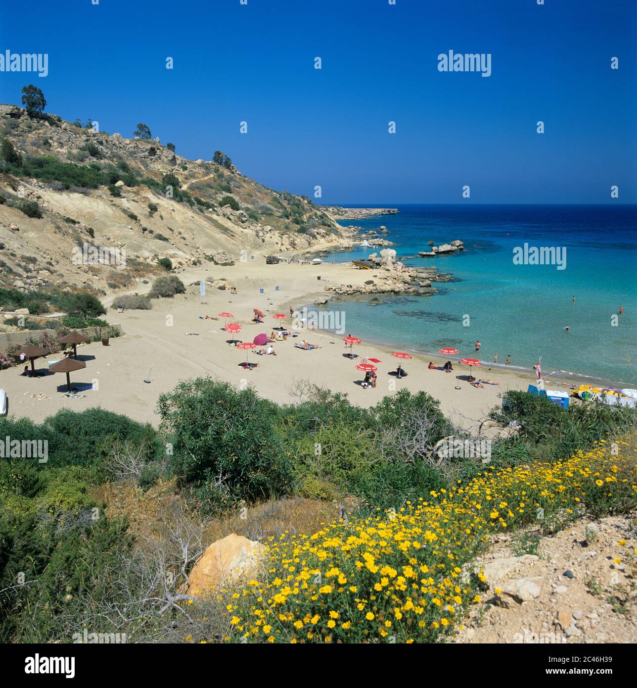 Konnos Bay, Agia Napa, región de Famagusta, Chipre (sur) Foto de stock