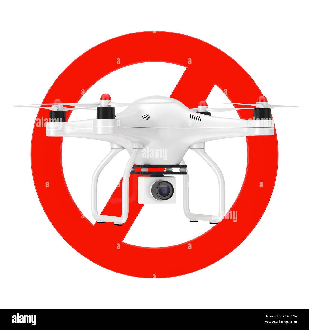 No hay zona de seguridad Drone. Símbolo de no Drones Marca sobre un fondo  blanco. Presentación 3d Fotografía de stock - Alamy