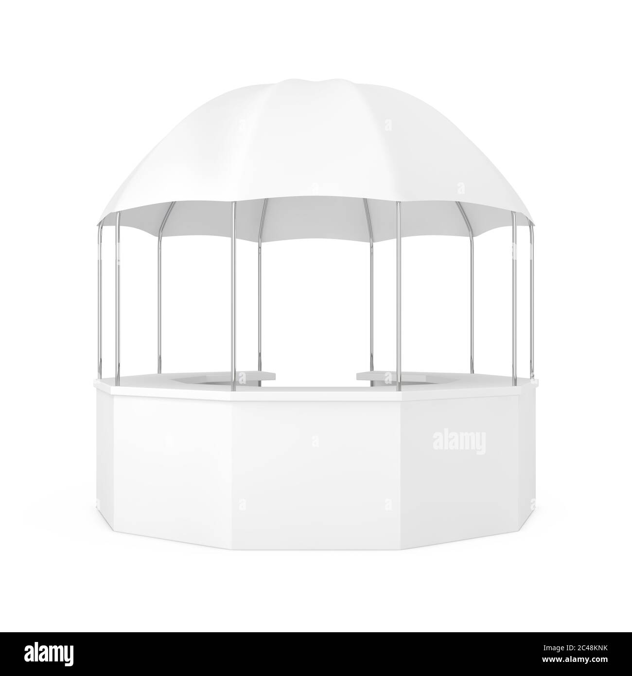 Blanco vacío Promoción Comercial Show Canopy tela cubierta paraguas Mockup  sobre un fondo blanco. Presentación 3d Fotografía de stock - Alamy