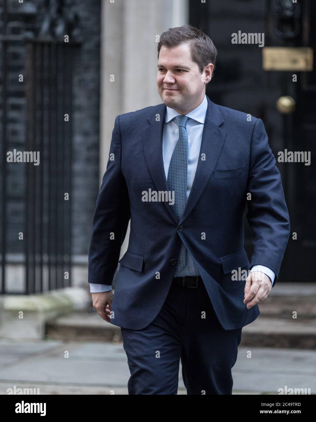 Robert Jenrick MP, Secretario de Estado de Vivienda, Comunidades y Gobierno local, político del Partido Conservador Británico, 10 Downing Street, Londres Foto de stock