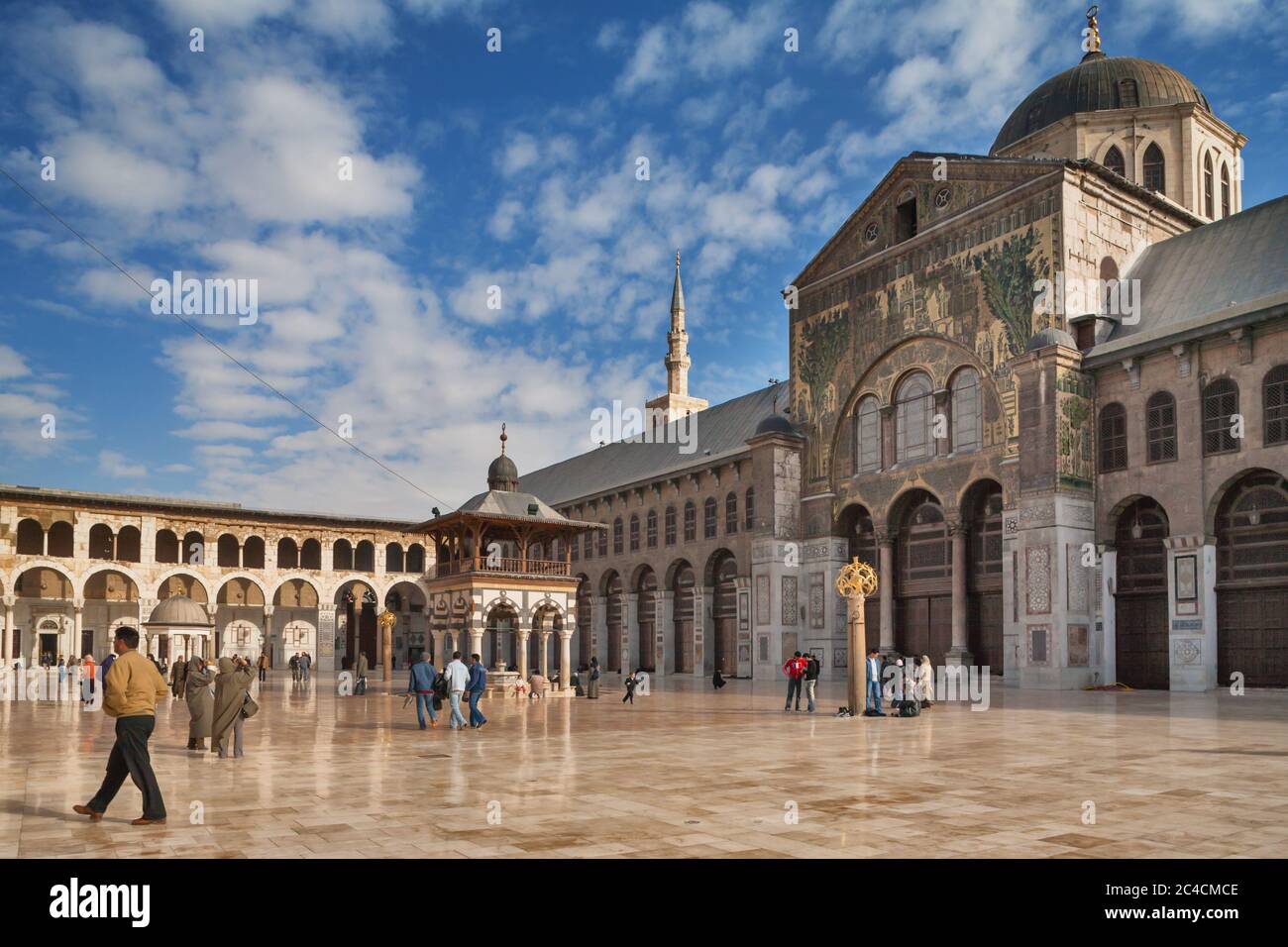 Gran Mezquita, mezquita de Umayyad, 715, Damasco, Siria Foto de stock