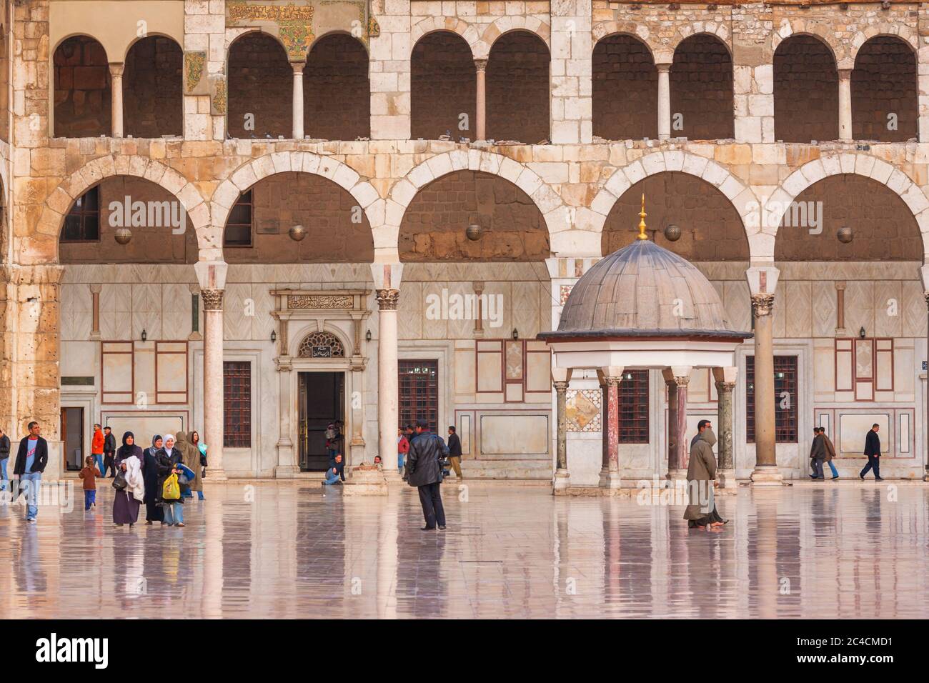 Gran Mezquita, mezquita de Umayyad, 715, Damasco, Siria Foto de stock