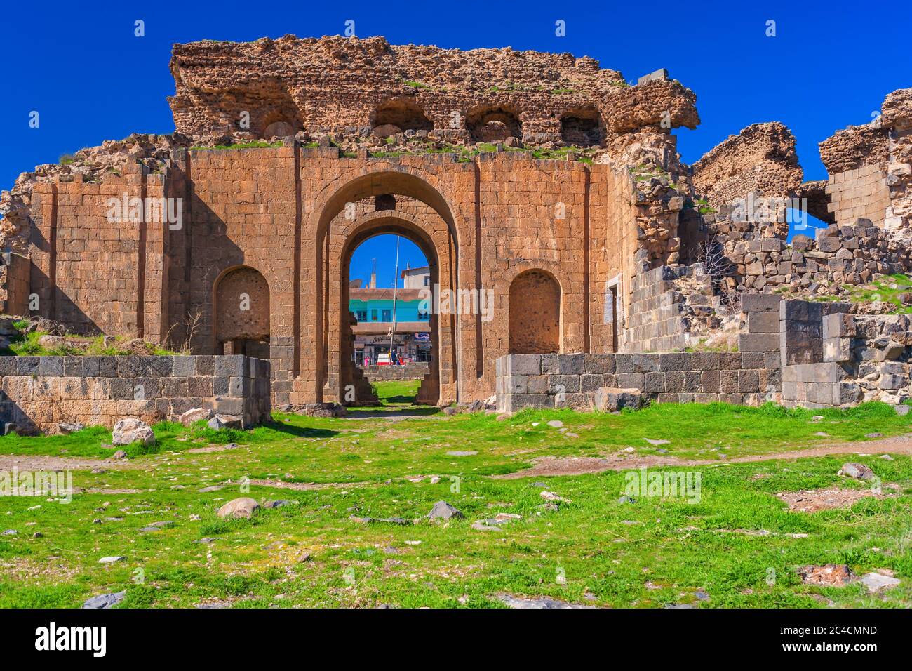 Ruinas romanas, Shahba, Philipopolis, Siria Foto de stock