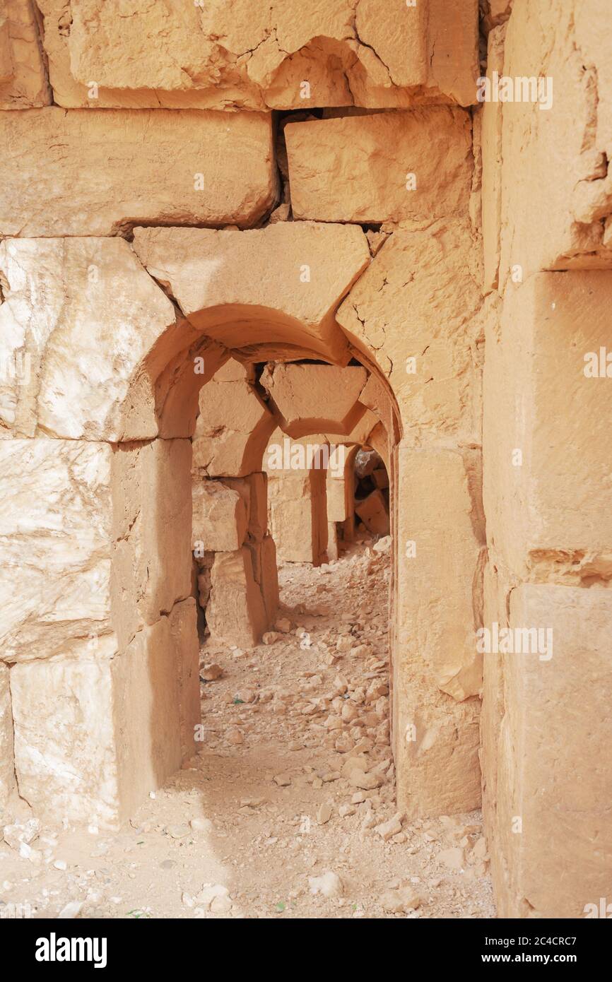 Resafa, Sergiopolis, cerca de Ar Raqqah, ciudad romana y bizantina en el desierto, Siria Foto de stock