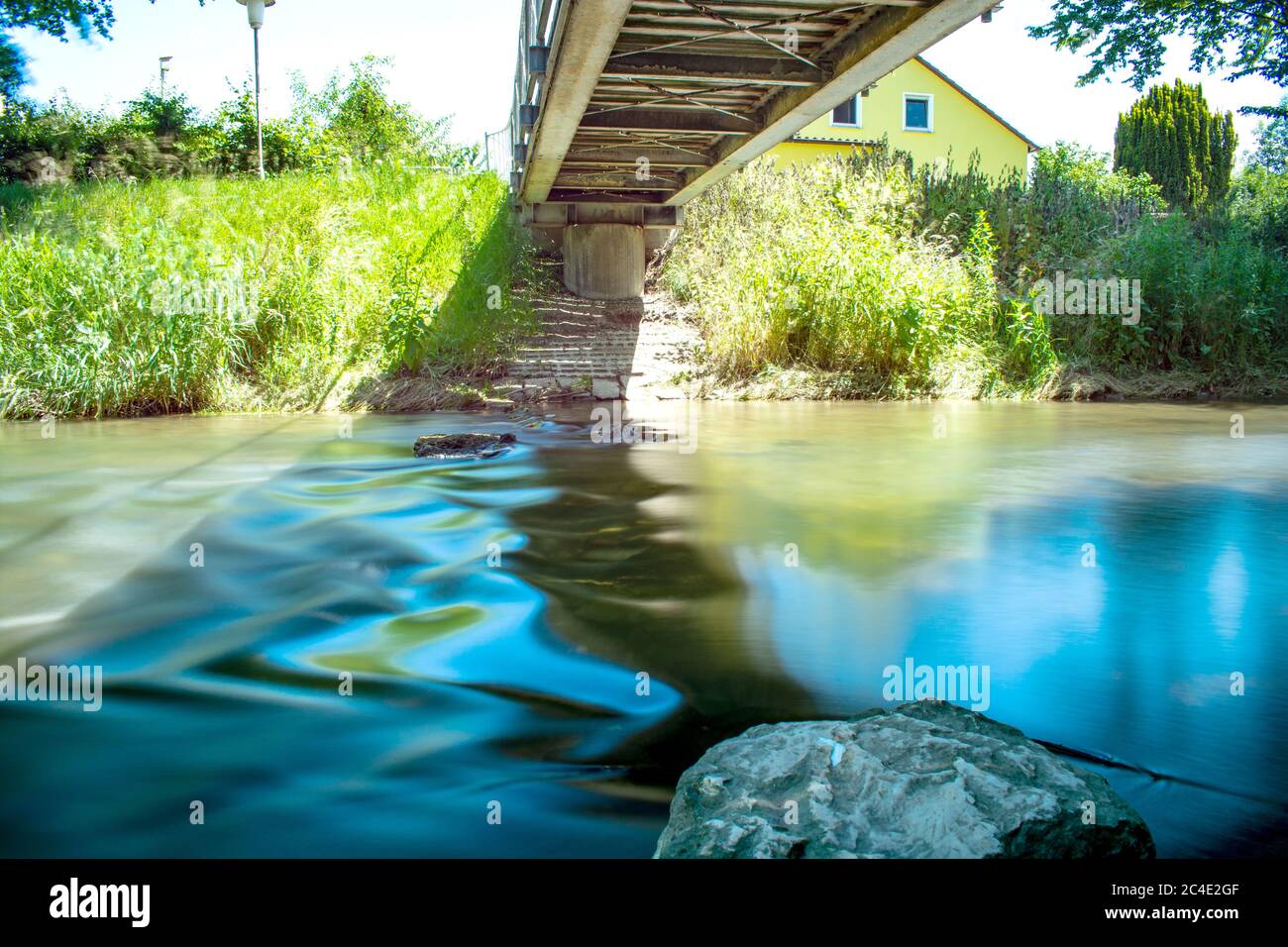 Baden-Württemberg : Río Rottum Foto de stock