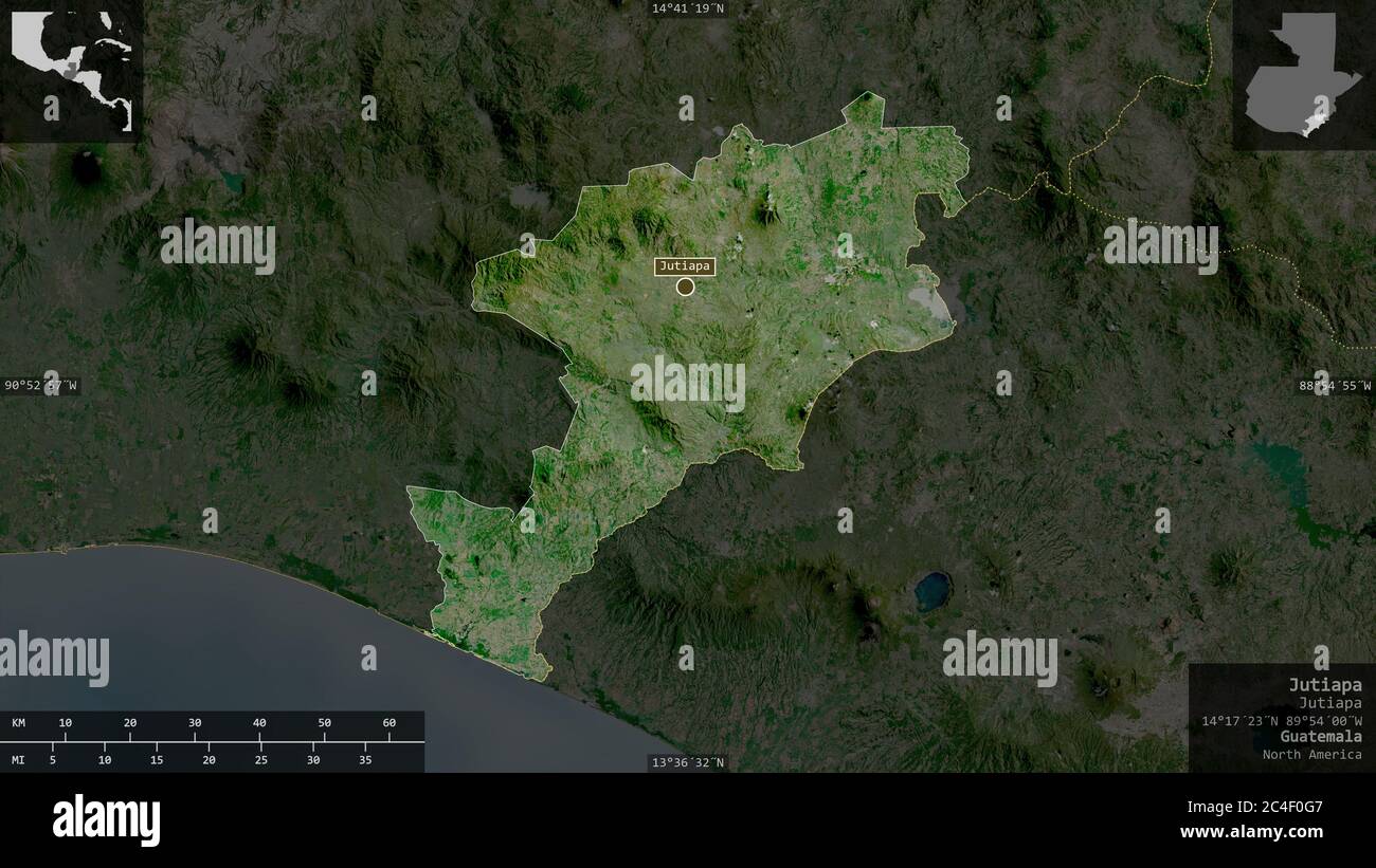 Jutiapa Departamento De Guatemala Imágenes Por Satélite Forma Presentada Contra Su área De 7563