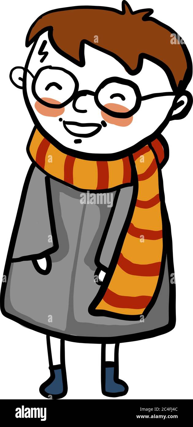 Feliz Harry Potter, ilustración, vector sobre fondo blanco Imagen Vector de  stock - Alamy