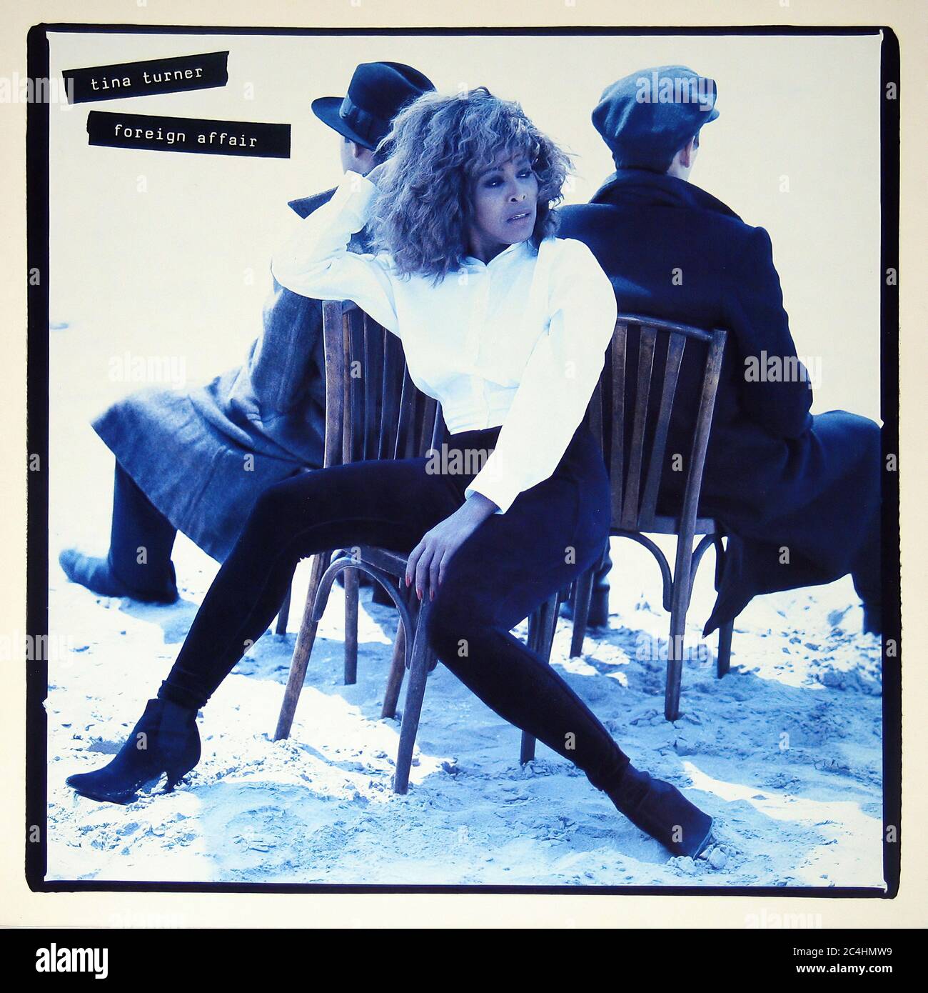 Tina Turner Foreign Affair 12'' vinilo LP - Vintage record Cover 01 Foto de stock