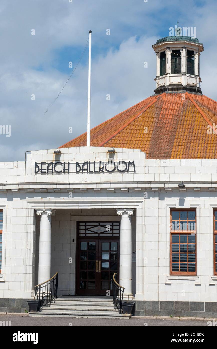 El Beach Ballroom, un edificio art deco en primera línea de mar de Aberdeen, Escocia. Construido en 1926, es un edificio catalogado de categoría B. Foto de stock