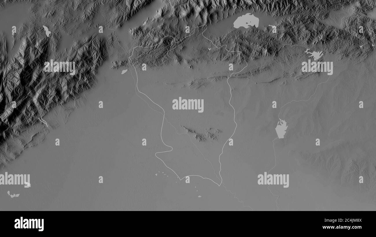 Mapa del sistema del río Cojedes. Para simplificar solo se muestran los