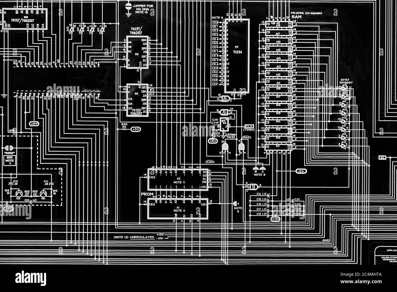 Placa de circuitos de computadora Foto de stock