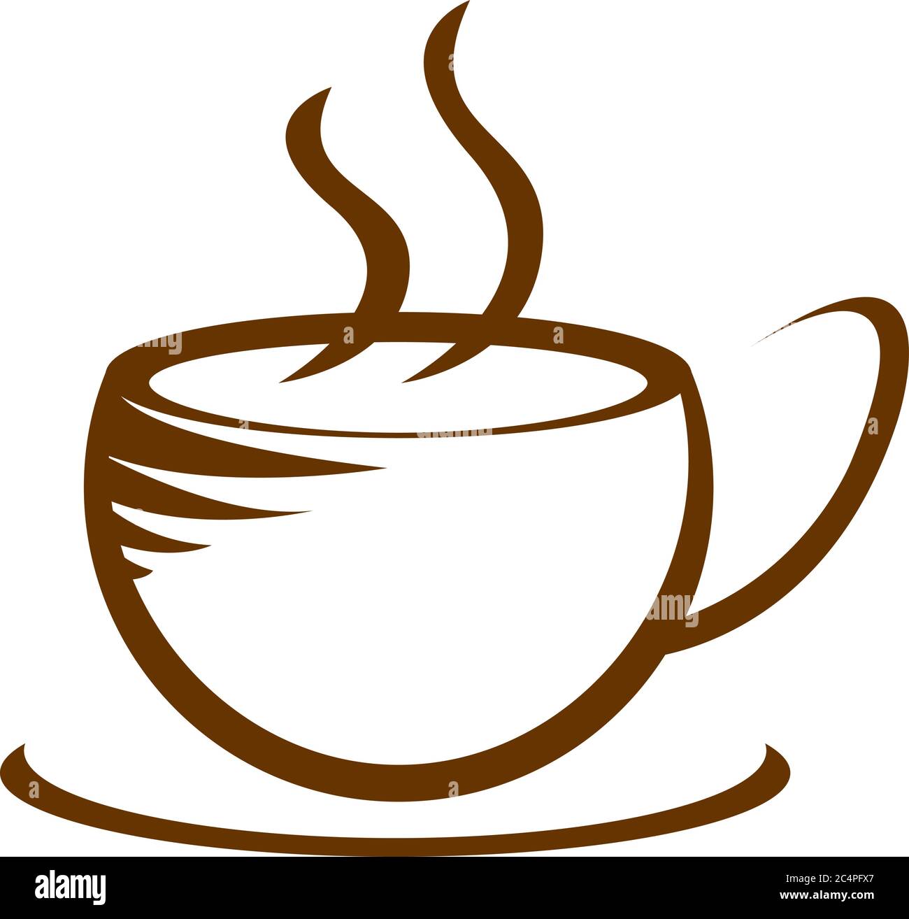 icono de taza de café caliente con humo aislado Imagen Vector de stock -  Alamy