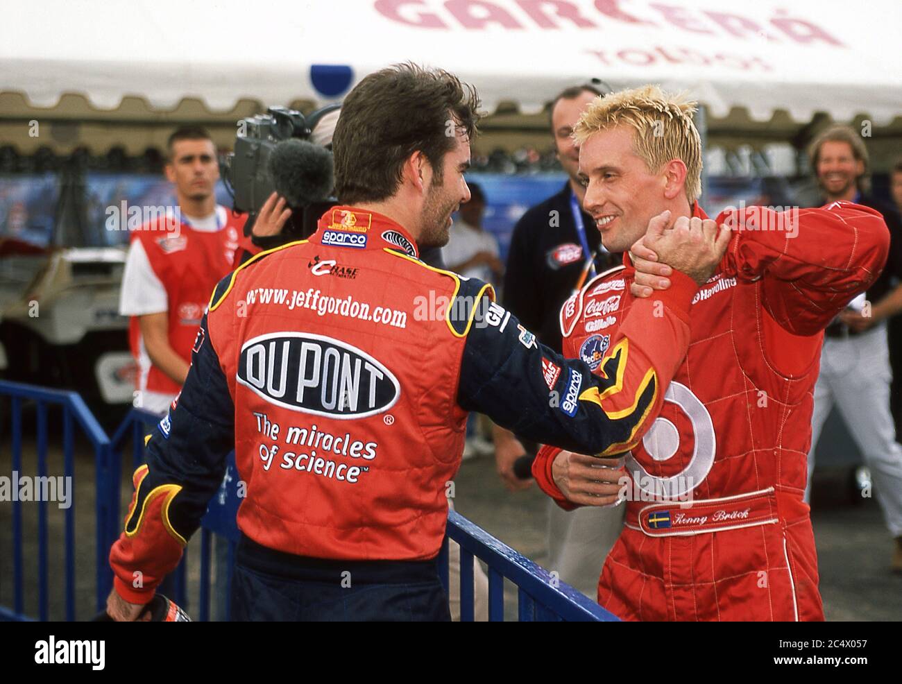 Jeff Gordon del equipo de EE.UU. En la carrera de Campeones de la ROC Gran Caneria España 2002 Foto de stock