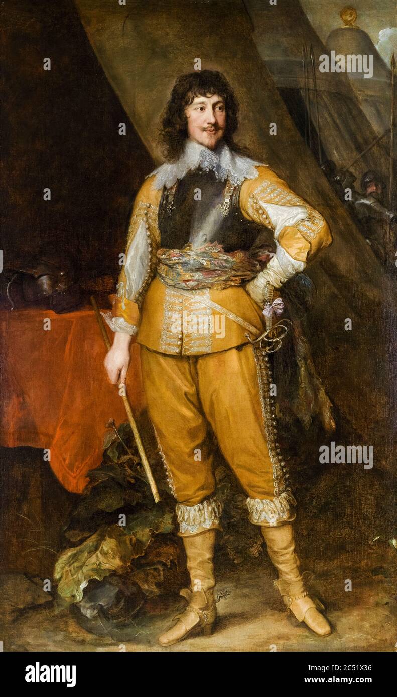 Mountjoy Blount, primer conde de Newport (alrededor de 1597–1666), Maestro de Ordnance al rey Carlos I de Inglaterra, retrato de pintura por Sir Anthony Van Dyck, 1637-1638 Foto de stock