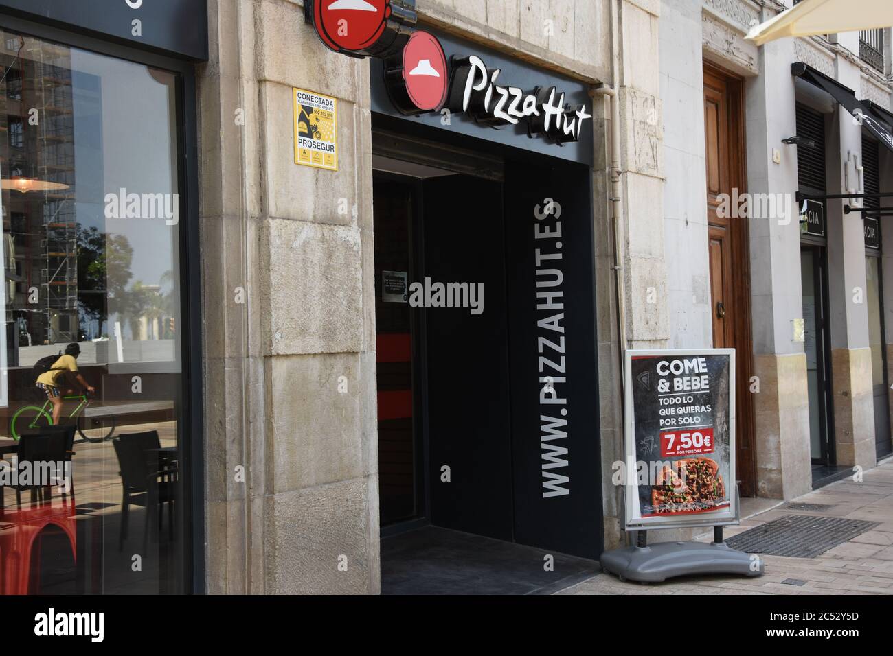 Pizza Hut en Málaga España Foto de stock