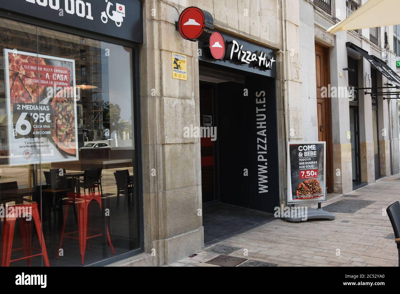 Pizza Hut en Málaga España Foto de stock