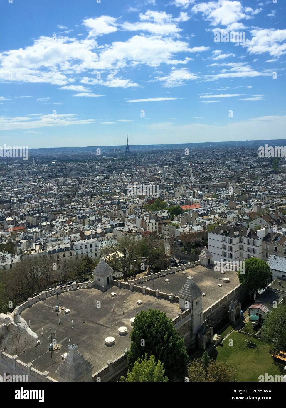 Vista de la ciudad de Love Paris Foto de stock