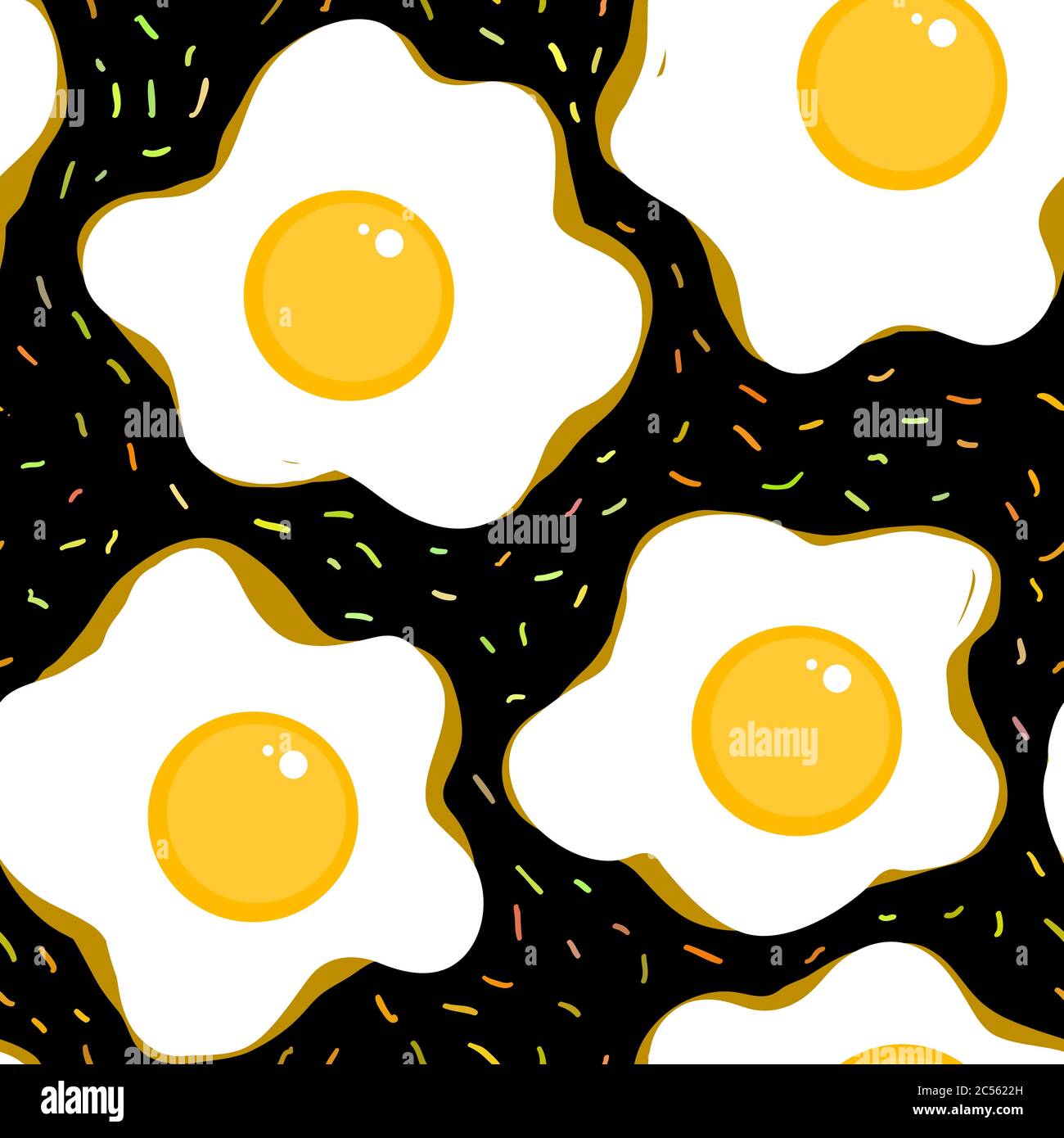 Dibujos Animados Huevos Fritos Sin Costuras Para El Diseno Textil Cocina Blanca Y Luminosa Fondo Blanco Aislado Alimentos Saludables Nutricion Fresca Y Saludable Icono De Vector Imagen Vector De Stock Alamy