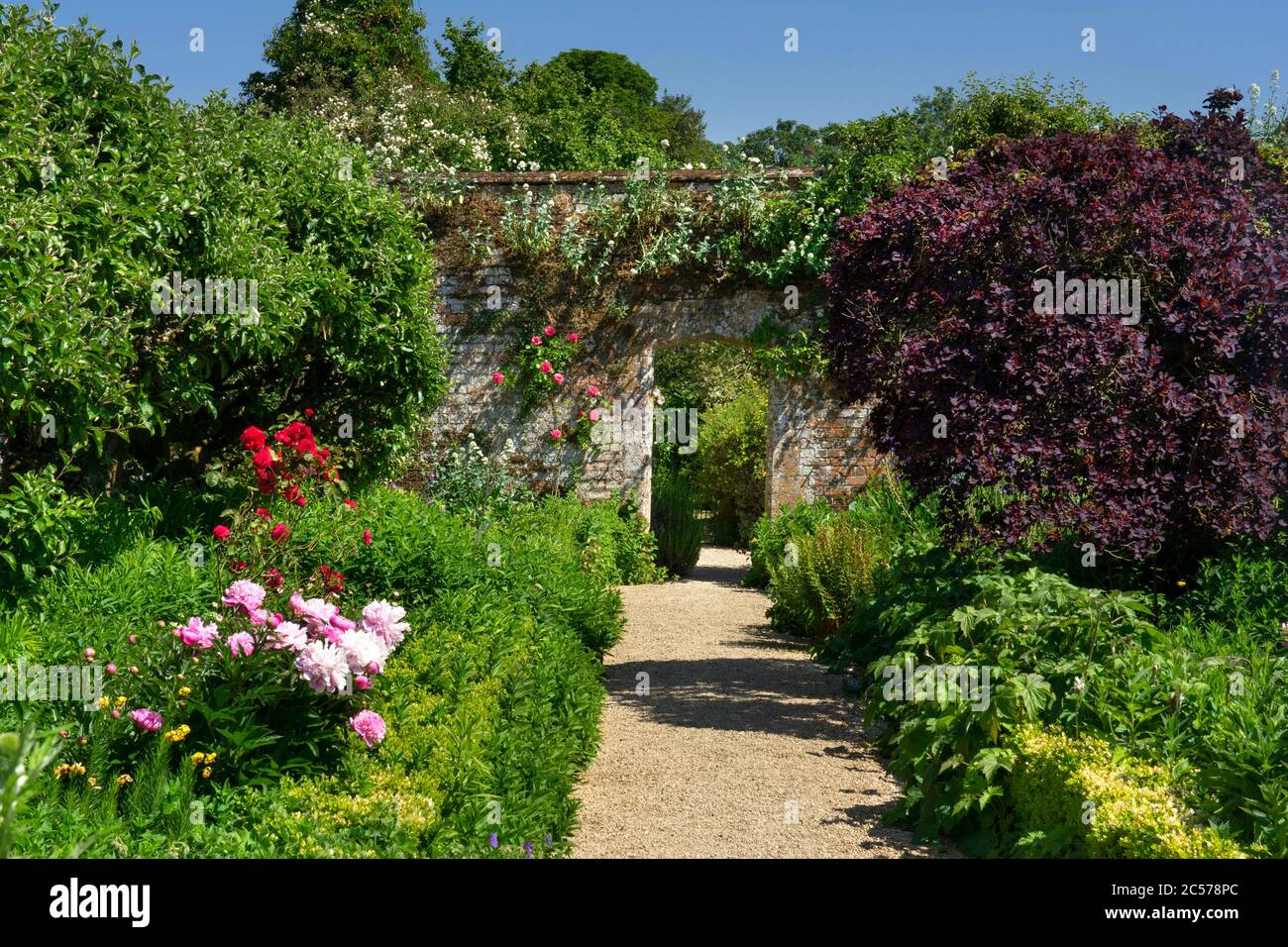 Rousham House and Gardens, Oxfordshire, Inglaterra Foto de stock