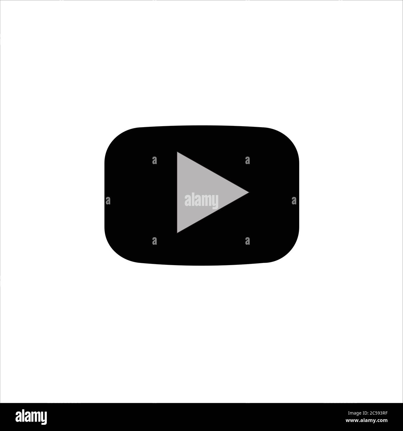 Icono del botón de reproducción de vídeo aislado sobre fondo blanco ...