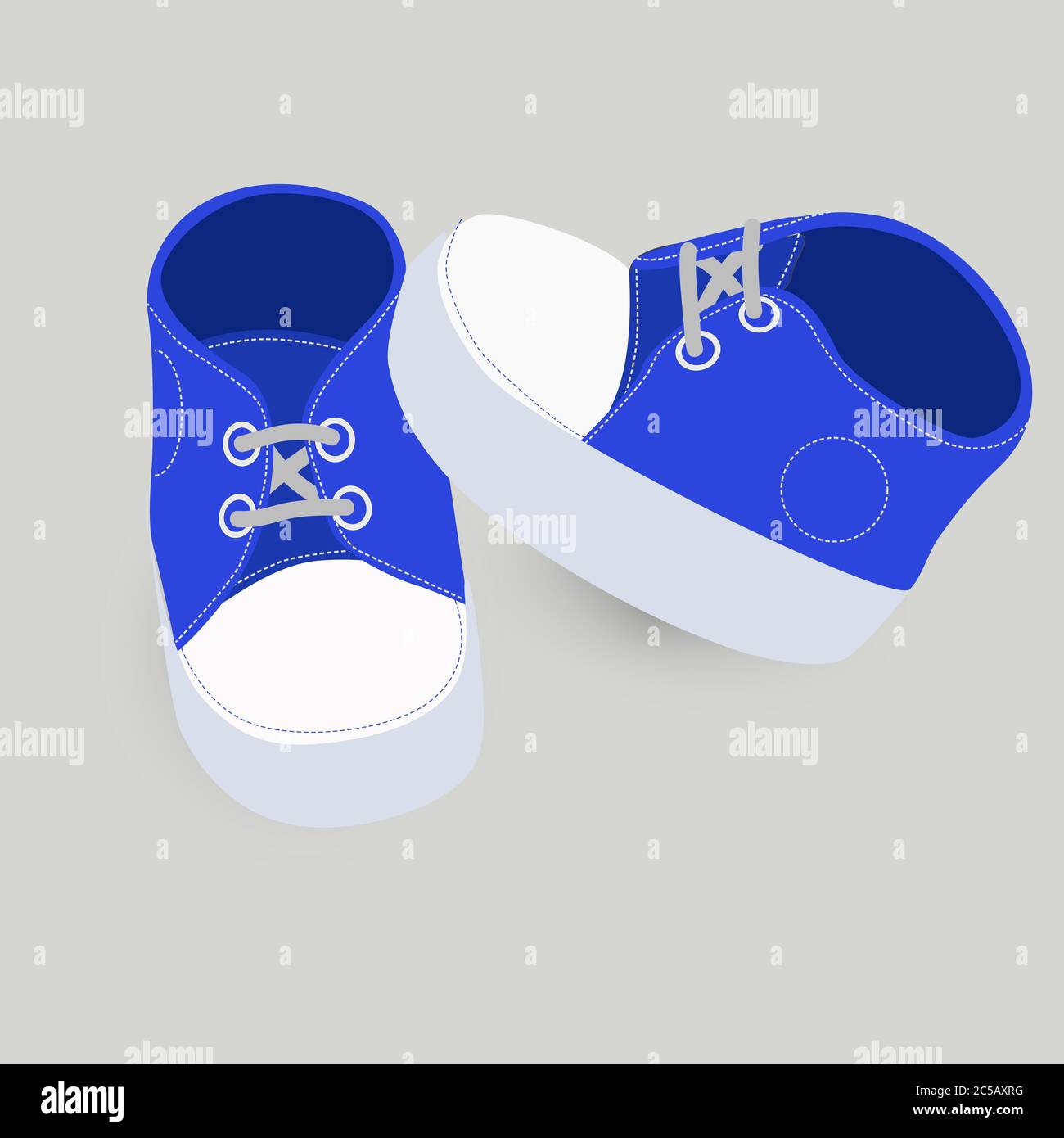 Zapatos de bebe azul Imágenes vectoriales de stock - Alamy