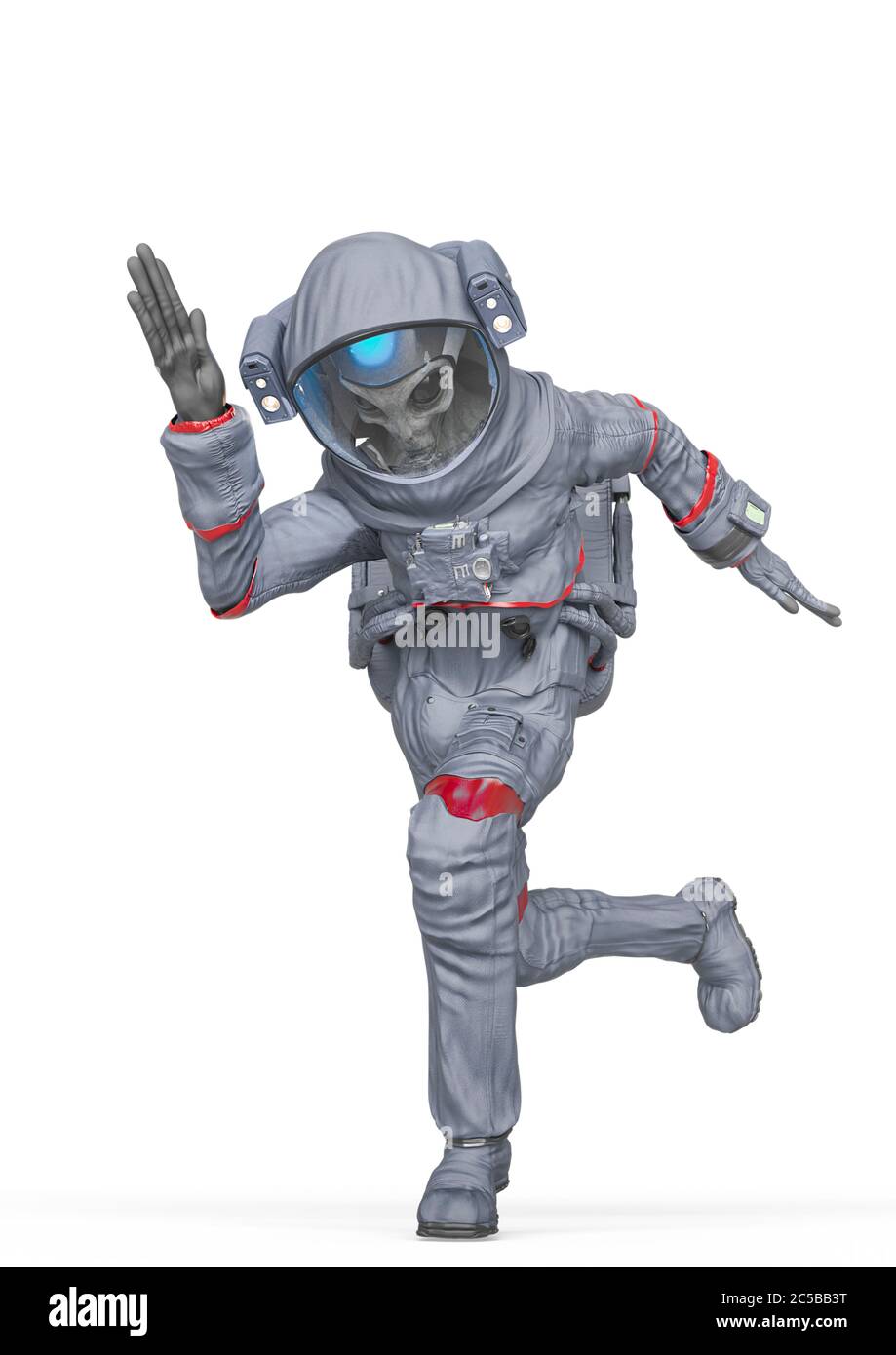 alien astronauta está corriendo rápido, ilustración en 3d Fotografía de  stock - Alamy