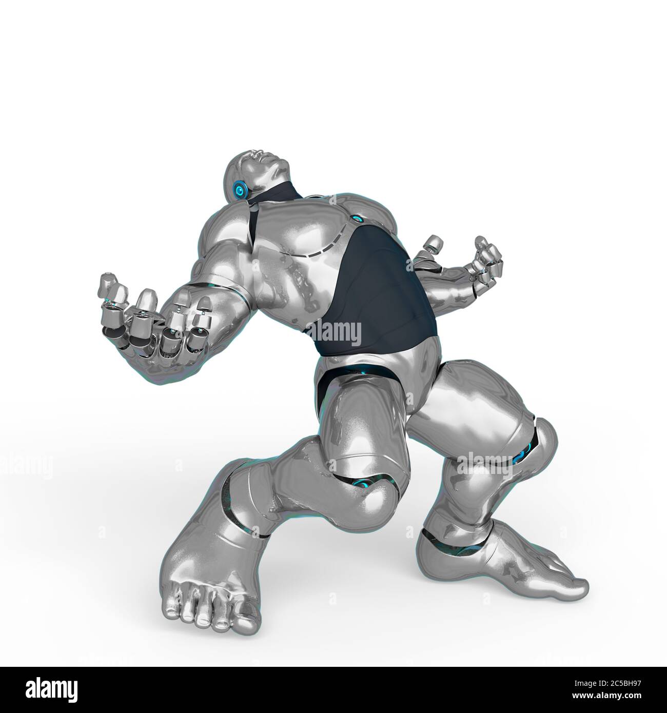 super músculo robot es super enojado, ilustración 3d Fotografía de stock -  Alamy