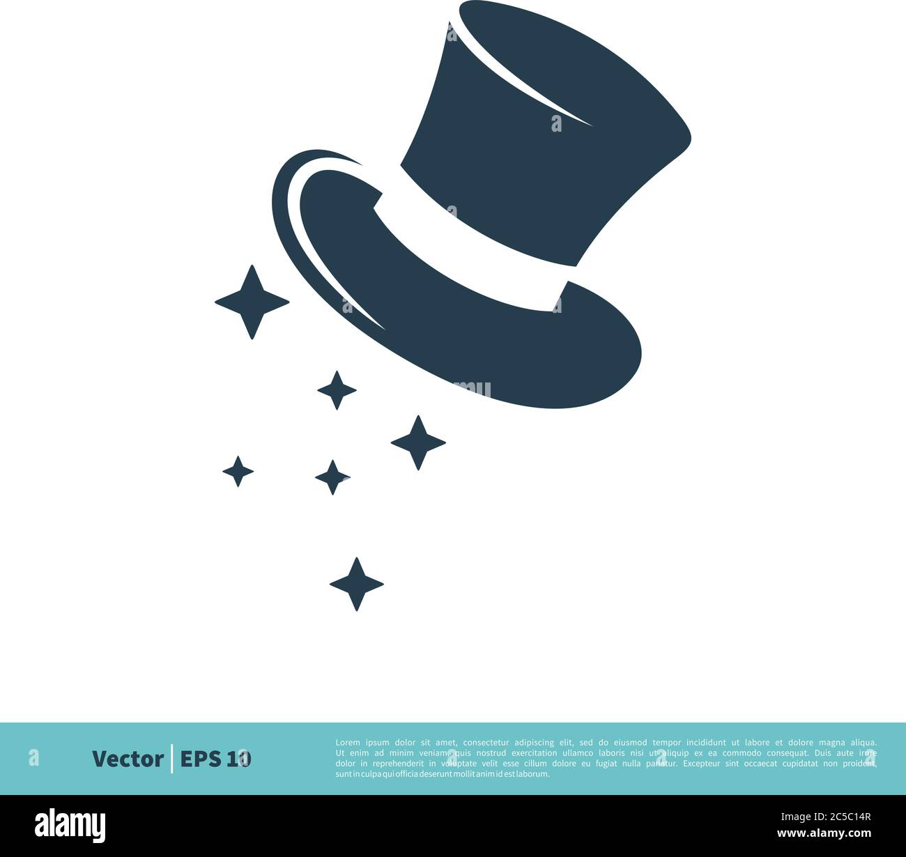 Mago sombrero y estrella icono Logo plantilla Ilustración Diseño. EPS vectorial 10 Imagen Vector de stock Alamy
