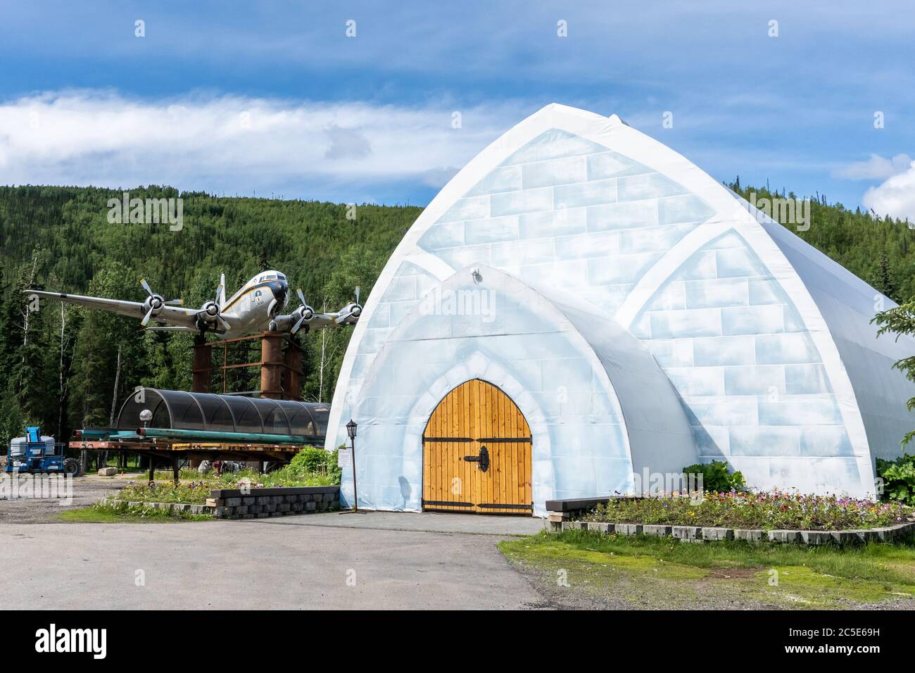 Aurora Ice Museum en Chena Hot Springs Resort en Fairbanks, Alaska Foto de stock