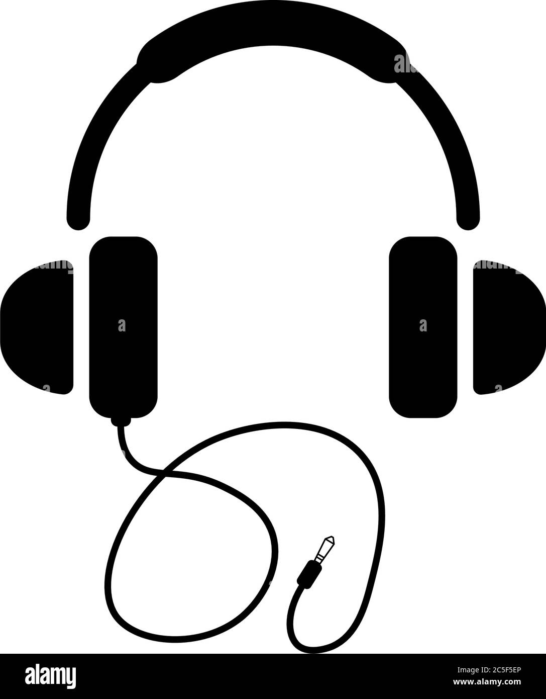 Icono de auriculares para DJ. Simple ilustración de auriculares DJ icono  vectoriales para diseño web aislado sobre fondo blanco Imagen Vector de  stock - Alamy