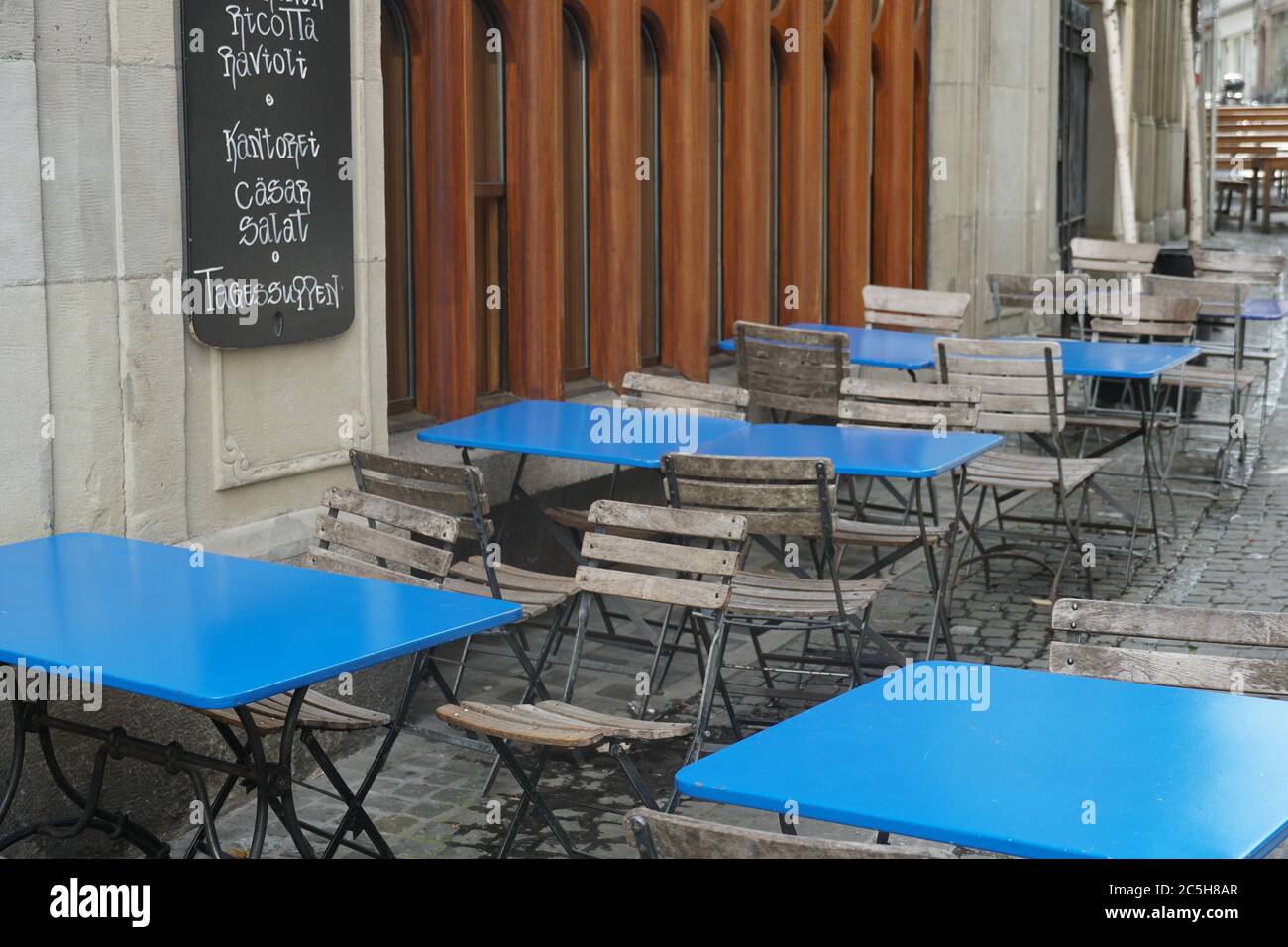 Calles vacías de la ciudad de Zurich durante la pandemia de coronavirus