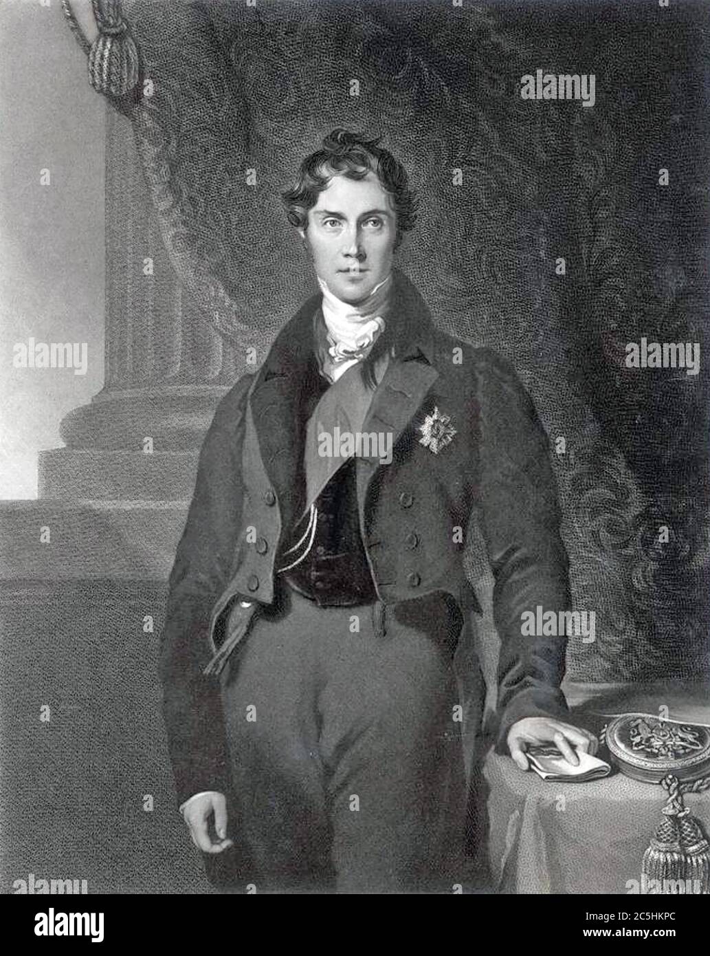 GEORGE HAMILTON-GORDON, 4º Conde de Aberdeen (1784-1860) estadista escocés y especialista en asuntos exteriores, aquí alrededor de 1830. Foto de stock