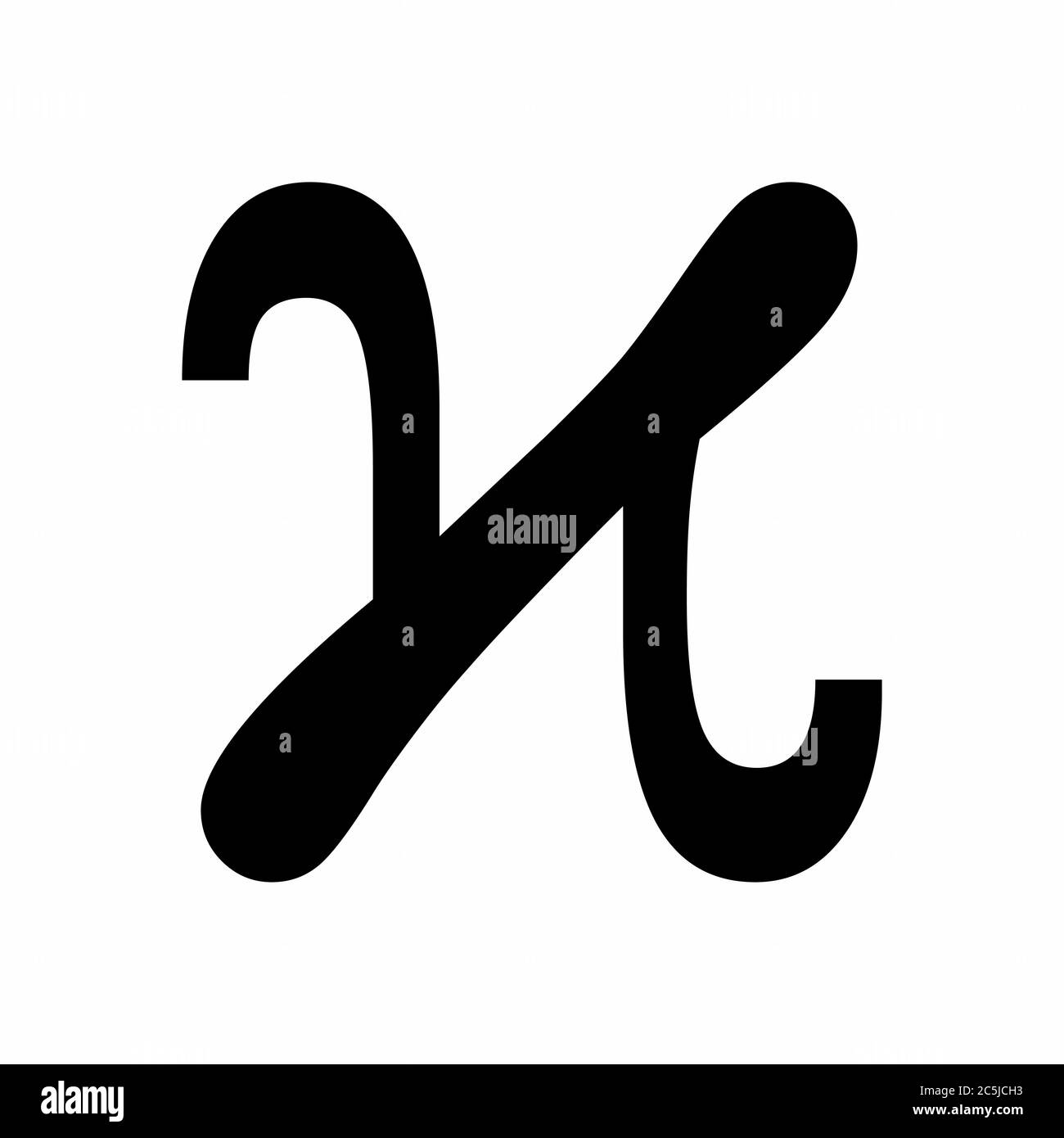 Icono de letra griega de la variante kappa Imagen Vector de stock - Alamy