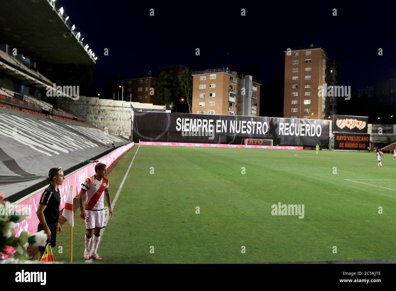 Madrid, España; 02/07/2020.- Rayo Vallecano vs Málaga CF. La Liga SmartBank  día 37 del fútbol de segunda división español, jugado en el Estadio  Vallecano de Madrid. Puntuación final 0-0 Foto: Juan Carlos