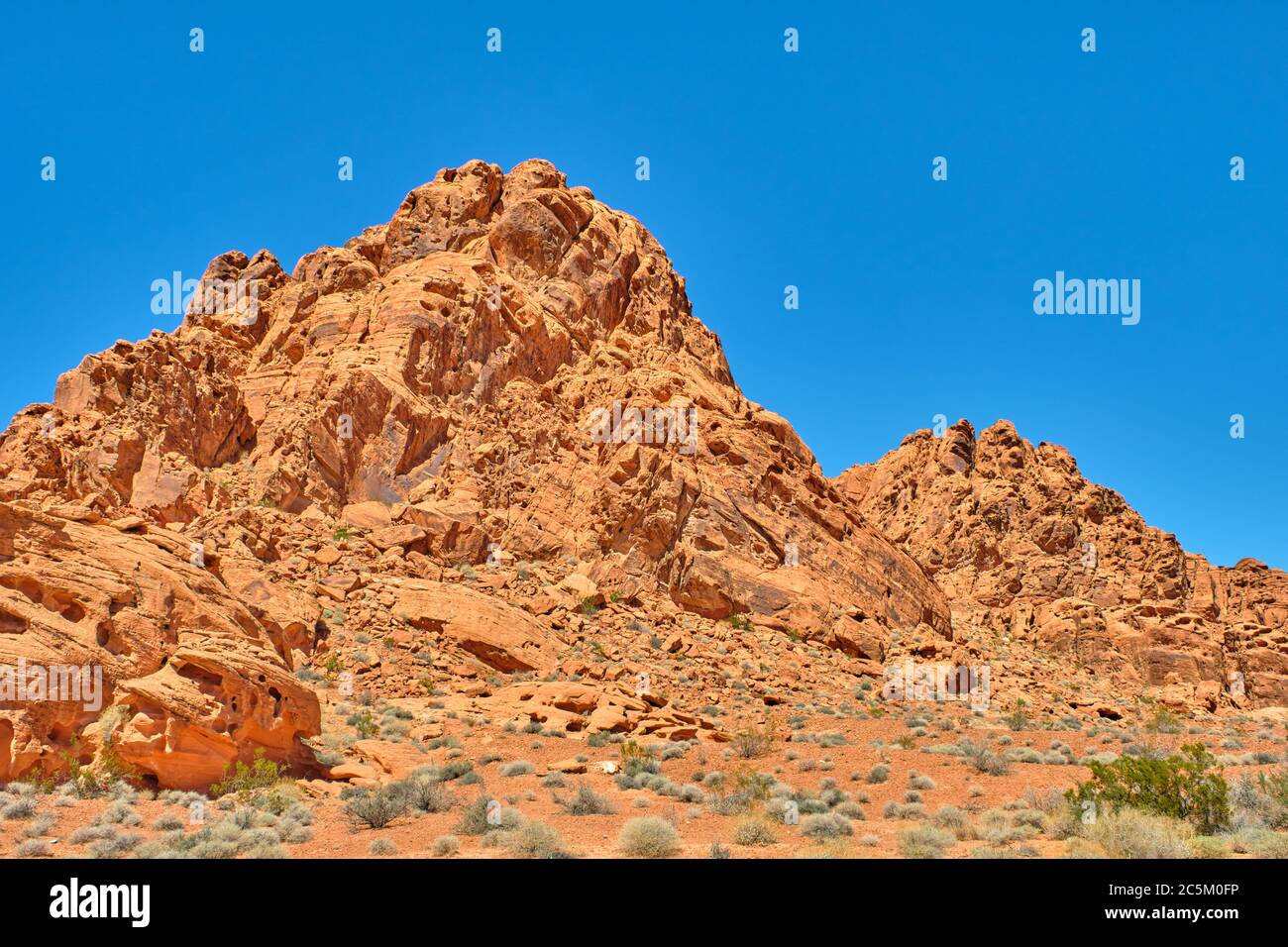 Formaciones rocosas en el Parque Estatal Valley of Fire, Nevada, EE.UU Foto de stock