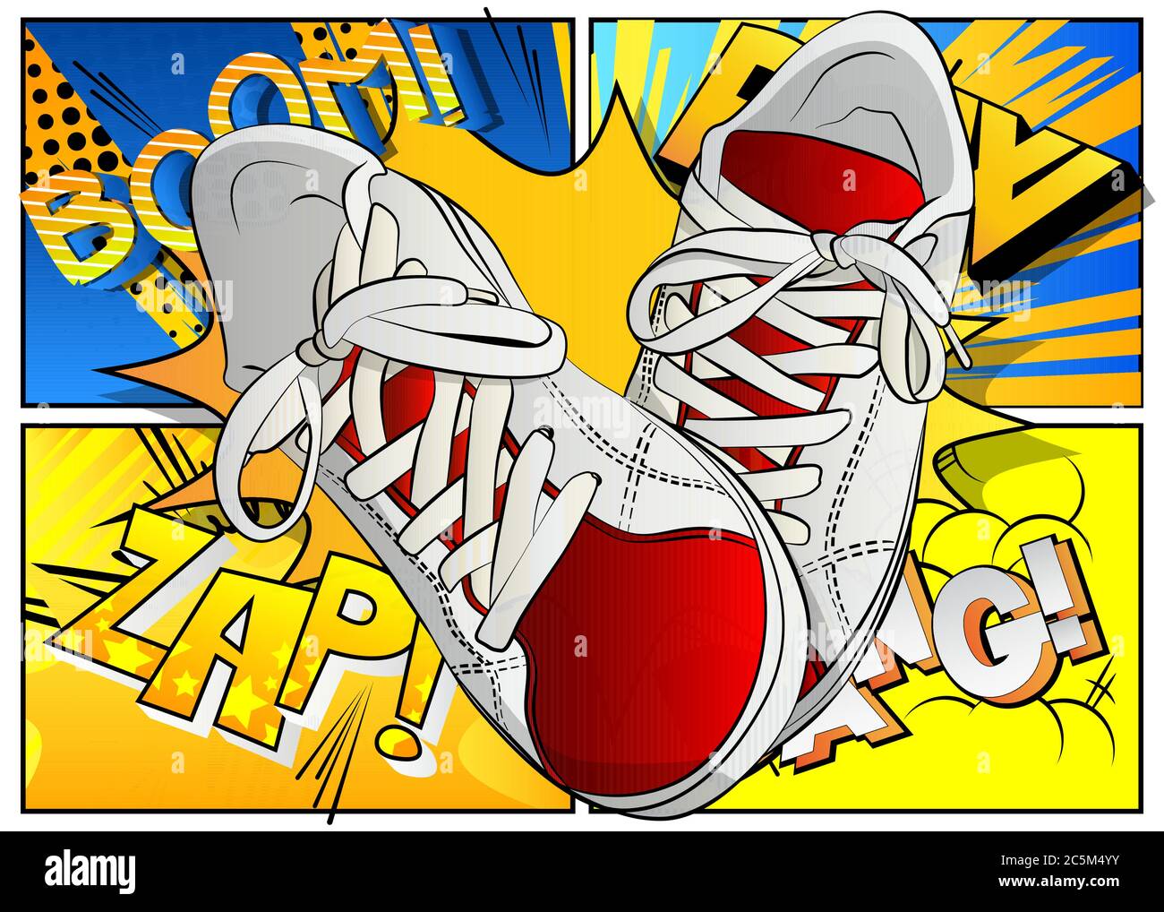 Zapatillas deporte zapatos ilustración vector de dibujos animados