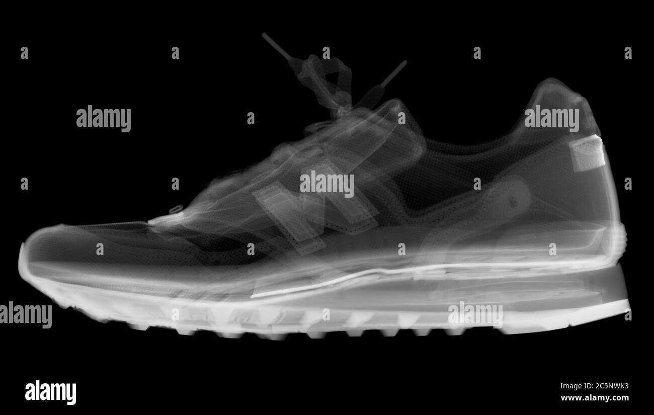 Zapatillas de running, rayos X. Foto de stock
