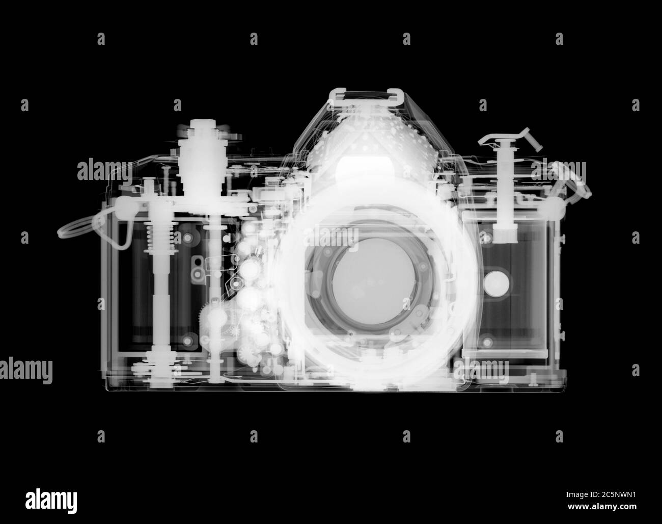 Cámara de película de 35 mm, rayos X. Foto de stock