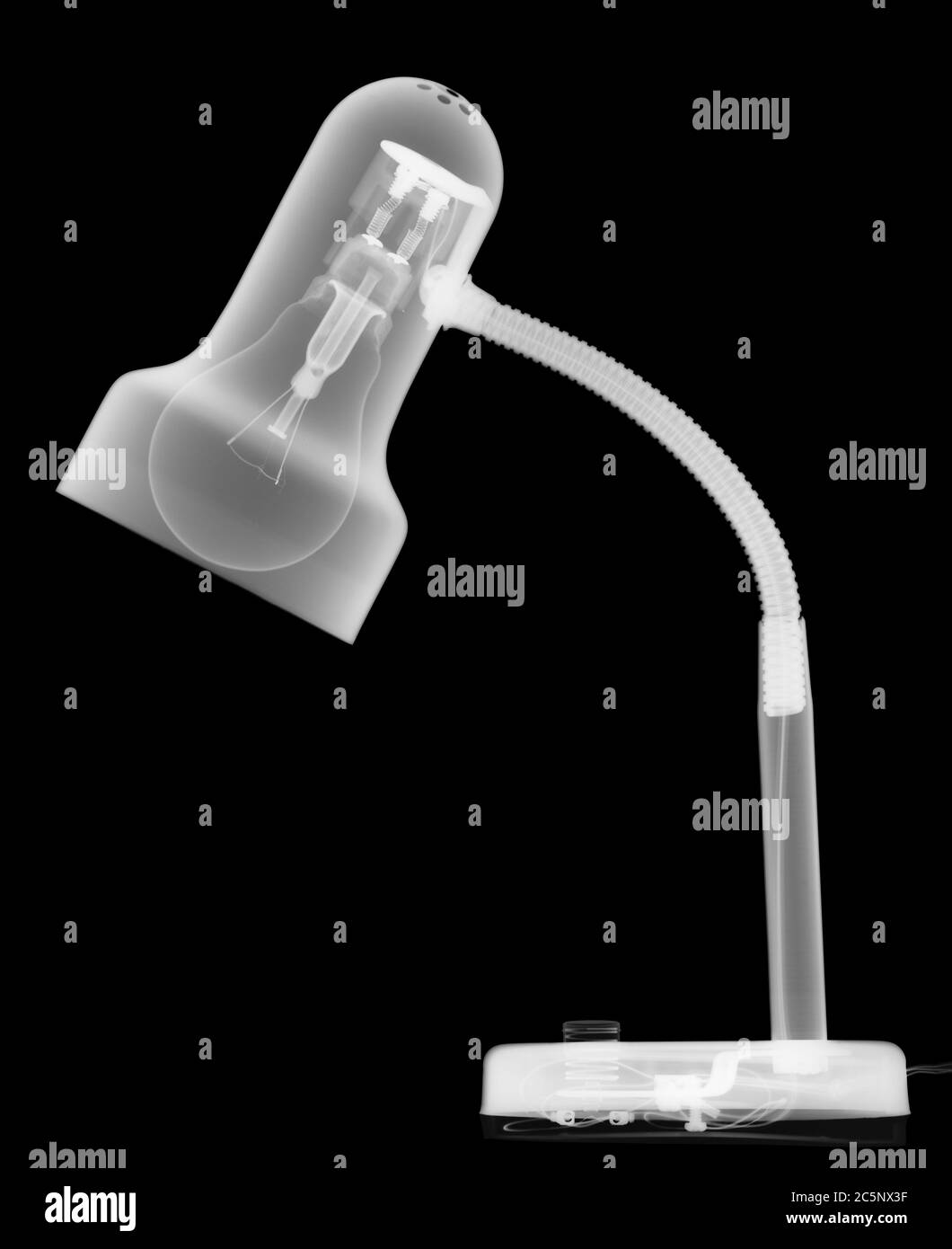 Lámpara de escritorio, rayos X. Foto de stock