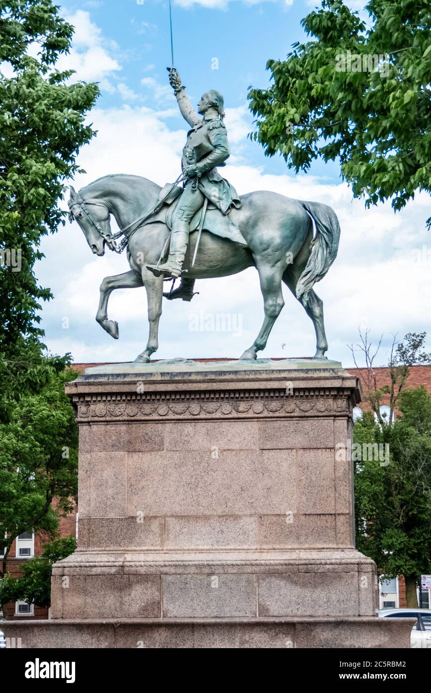 La Estatua De George Washington Monumento Situado En Chicago Illinois Barrio Del Parque Washington Creado En 1900 Fotografia De Stock Alamy