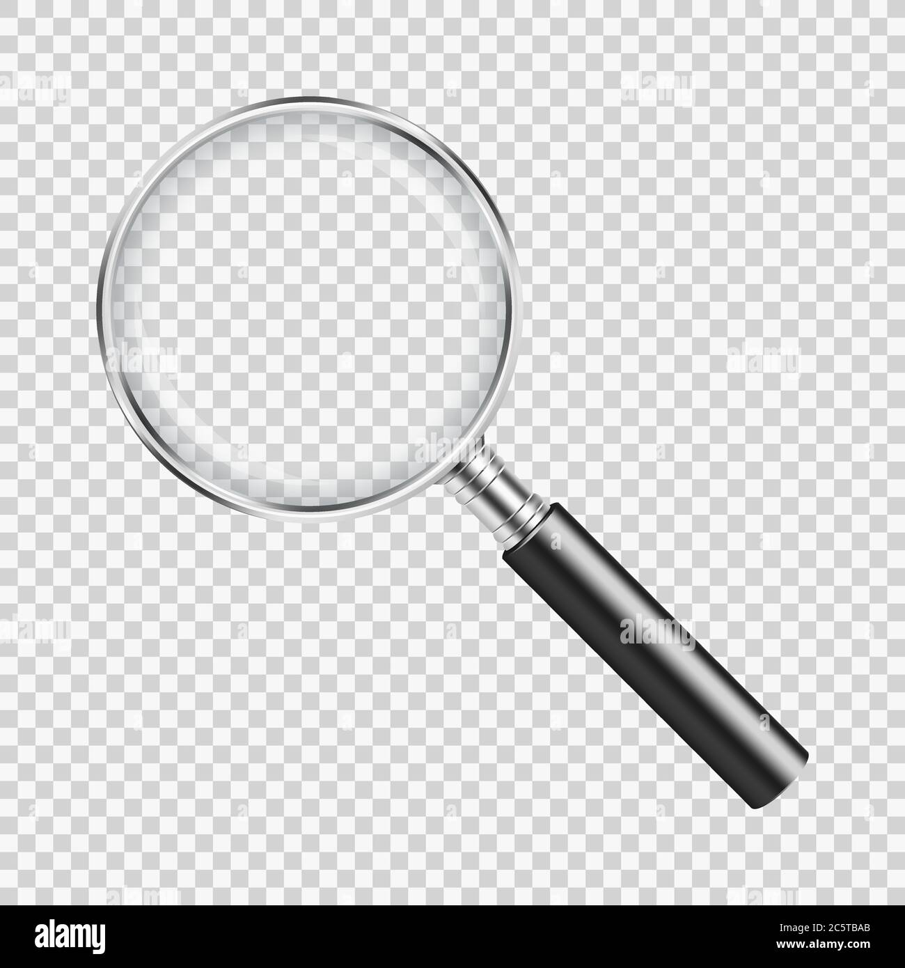 Lupa sobre fondo transparente Imagen Vector de stock - Alamy