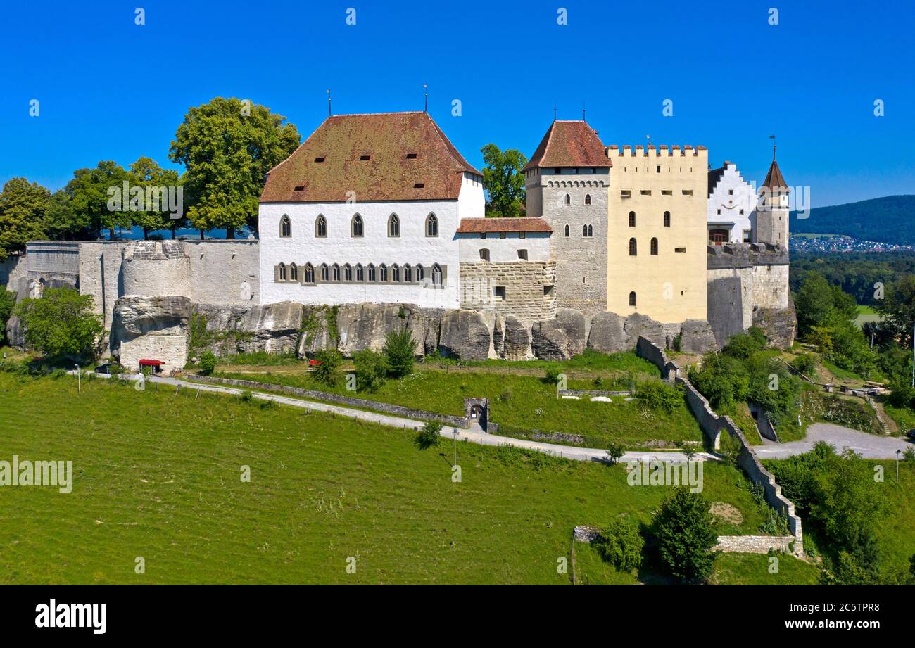 Castillo de Lenzburg, Lenzburg, Cantón de Aargau, Suiza Foto de stock