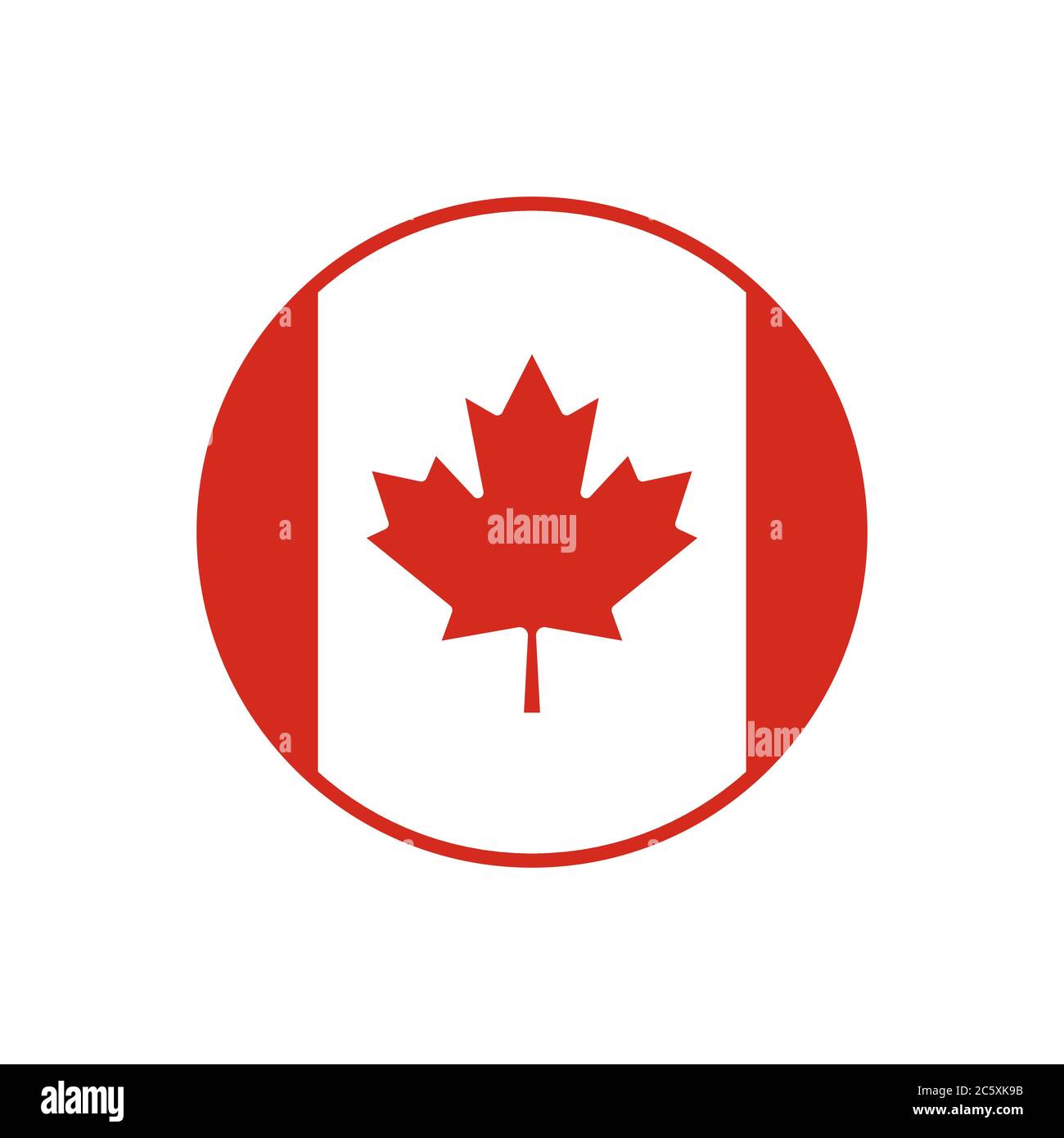 círculo bandera canadá diseño vector ilustración Ilustración del Vector
